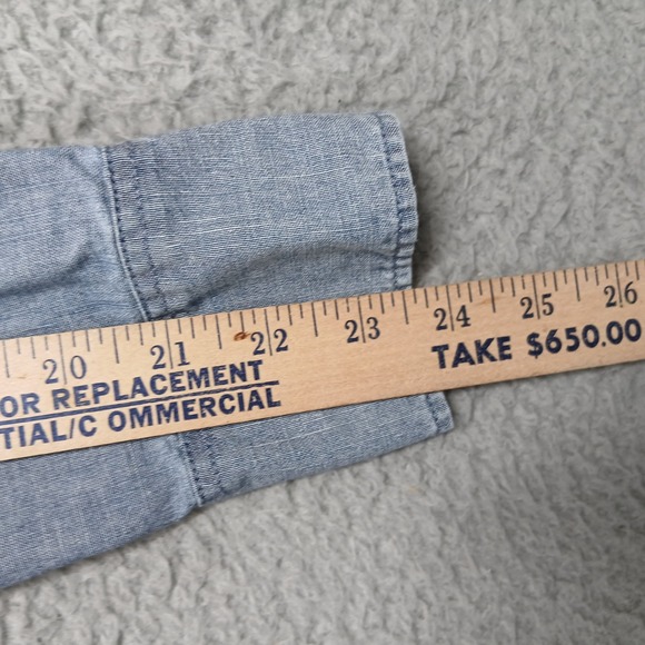 J.Crew Women's Chambray Button‎ Down Shirt XS Light Blue 100% Cotton - Picture 7 of 8